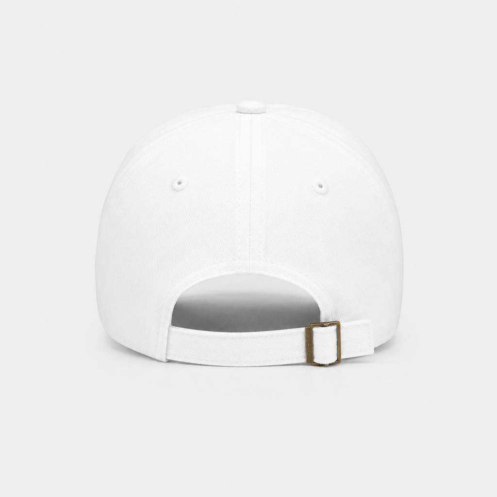 Casquette Boston Blanche Broderie Noire Premium