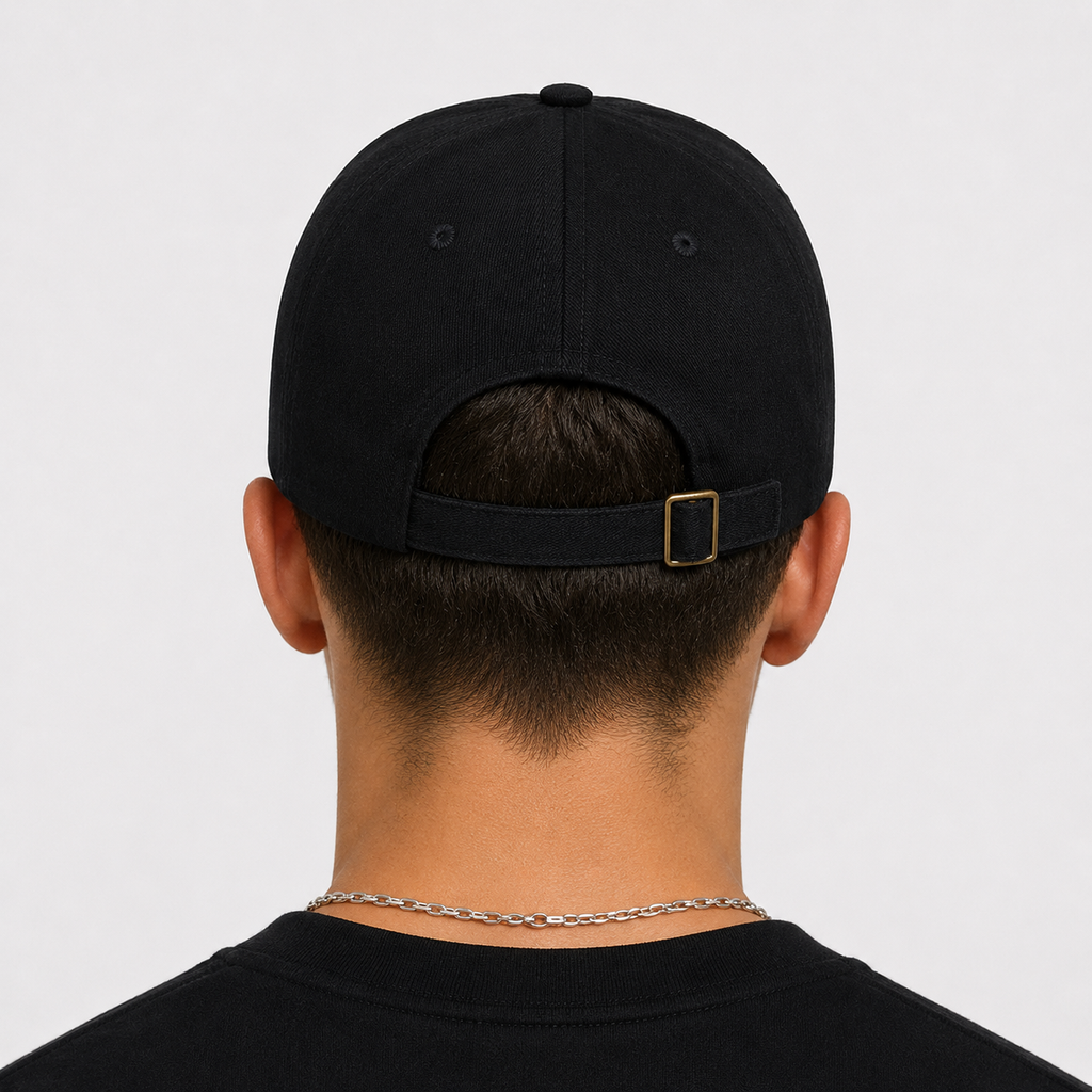 Casquette Boston Noire Brodée Blanche Streetwear