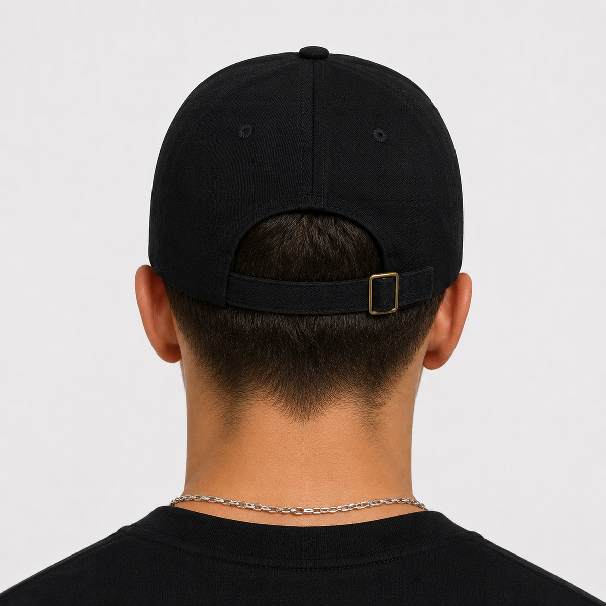 Casquette Boston Noire Brodée Blanche Streetwear