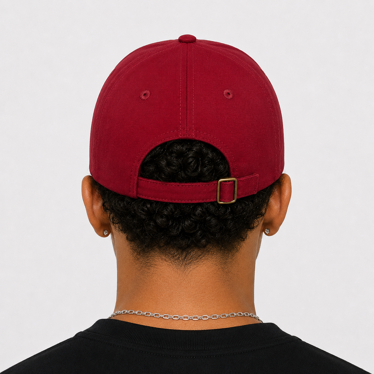Casquette Boston Bordeaux Brodée Blanche Vintage