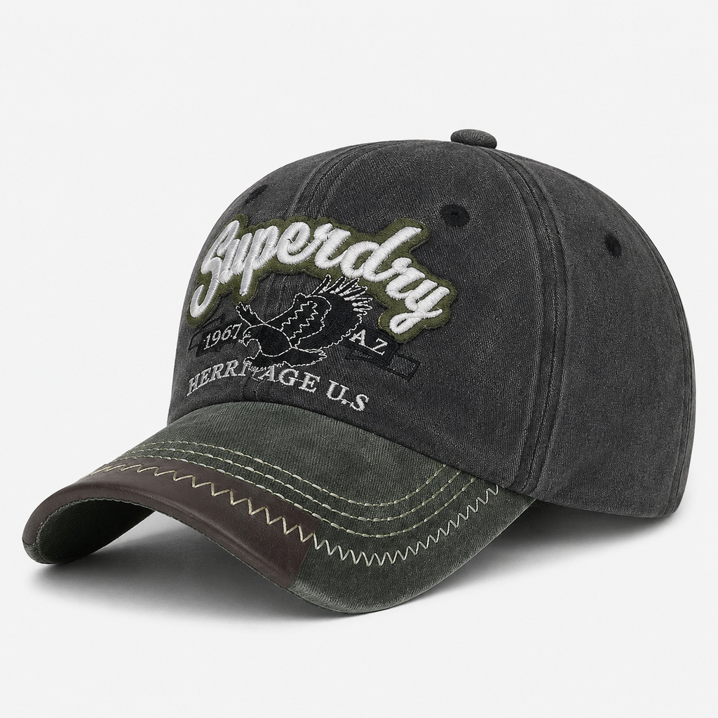 Casquette Vintage Superdry Noire Kaki