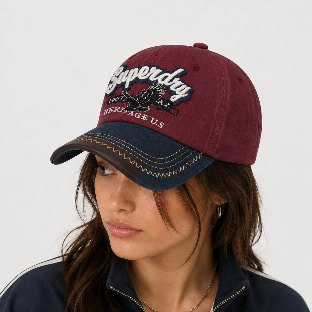 Casquette Vintage Bordeaux Heritage US Style Américain