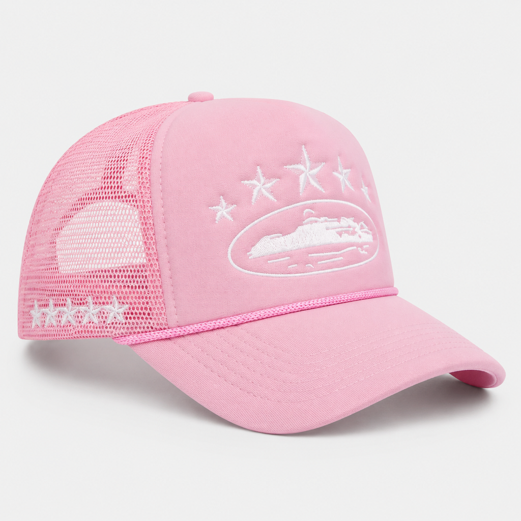 Casquette Trucker Rose Brodée Tendance Y2K