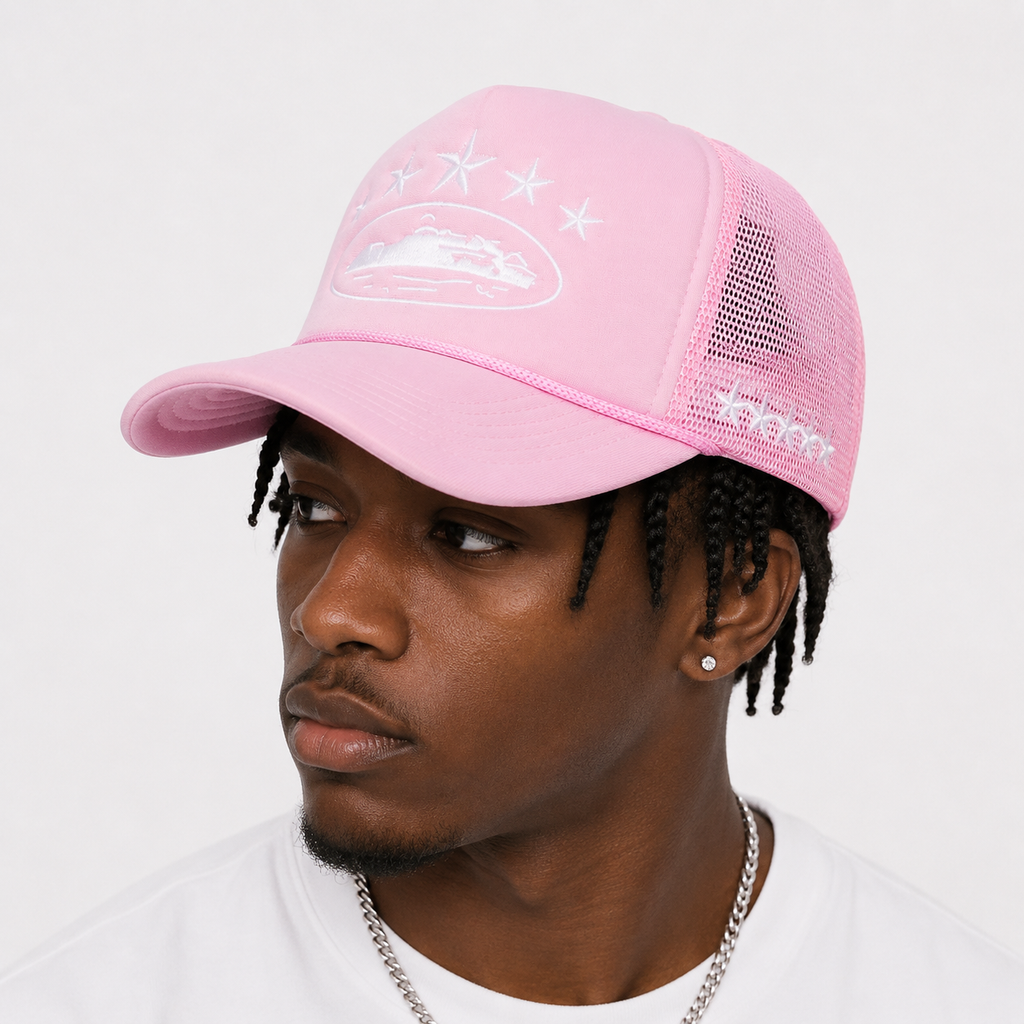 Casquette Trucker Rose Brodée Tendance Y2K