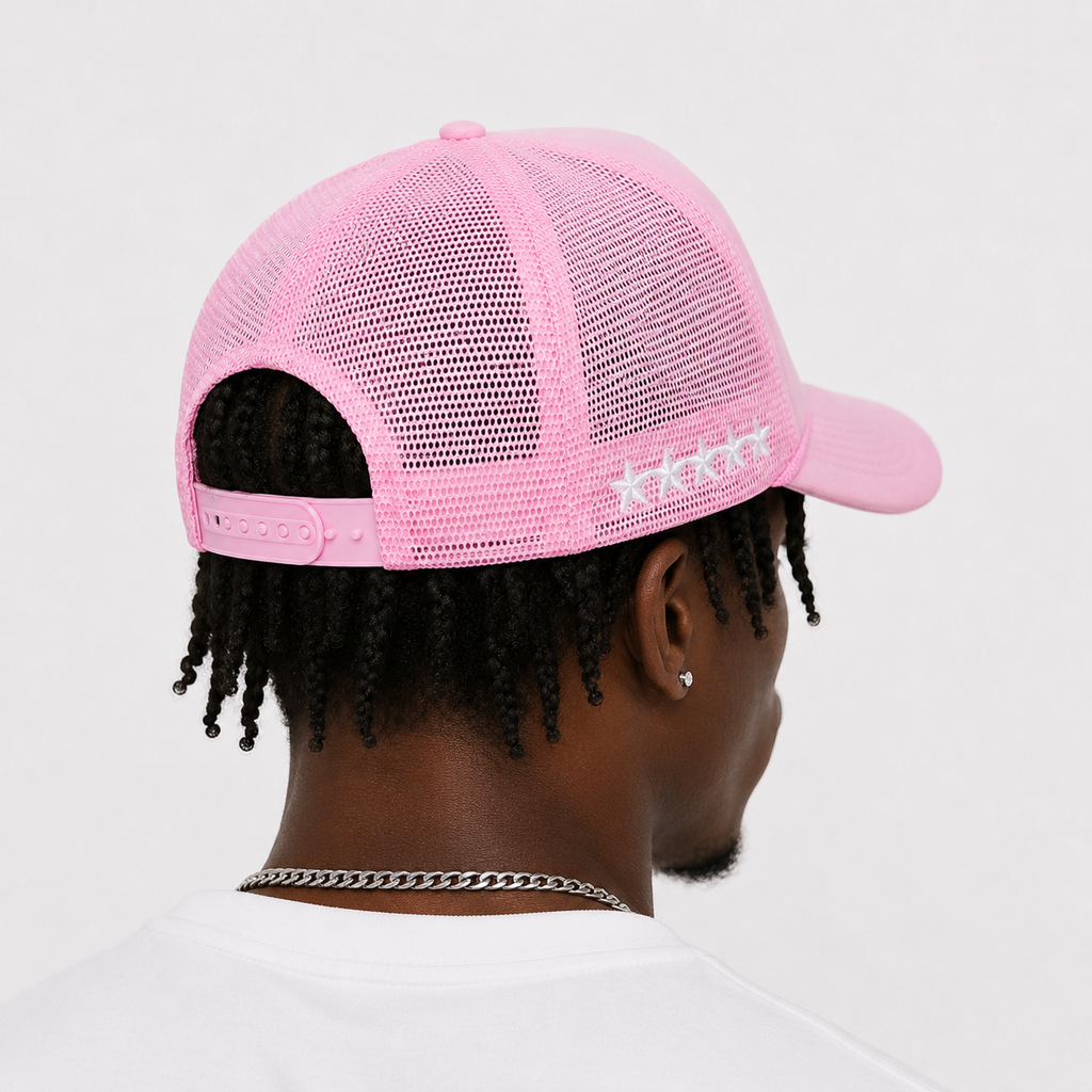 Casquette Trucker Rose Brodée Tendance Y2K