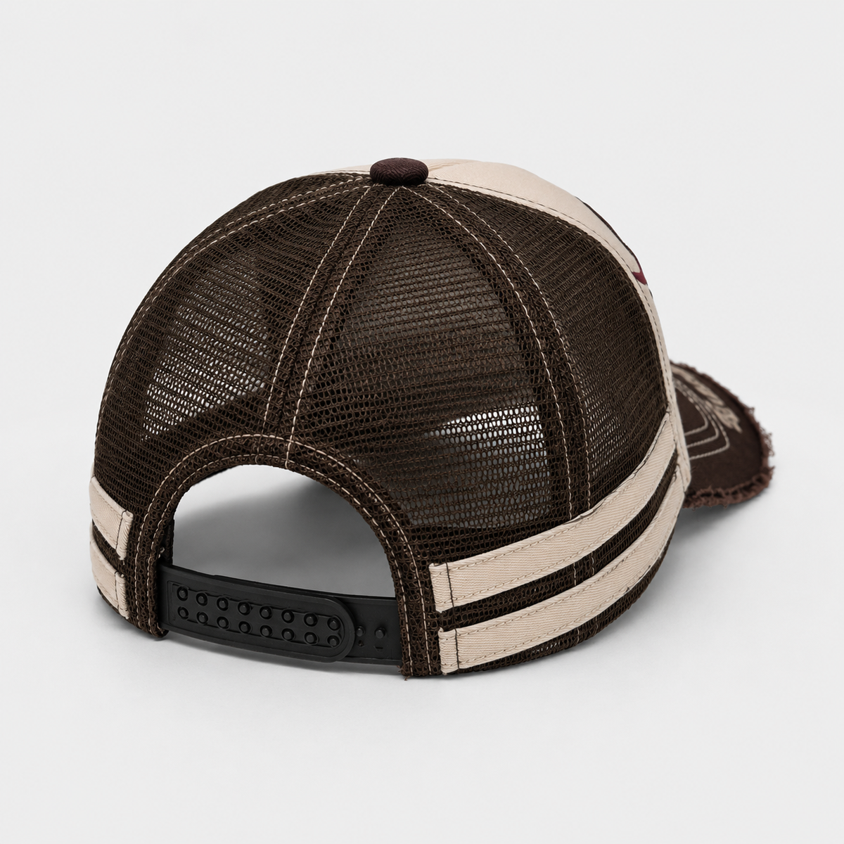 Casquette Trucker Western Black Rebel Marron Vintage