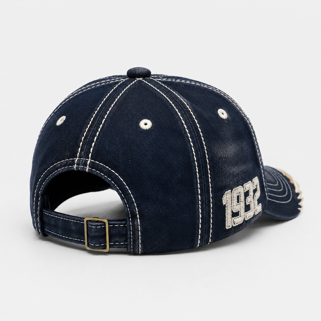 Casquette Vintage Bleue Wildfire Park 1932 Brodée