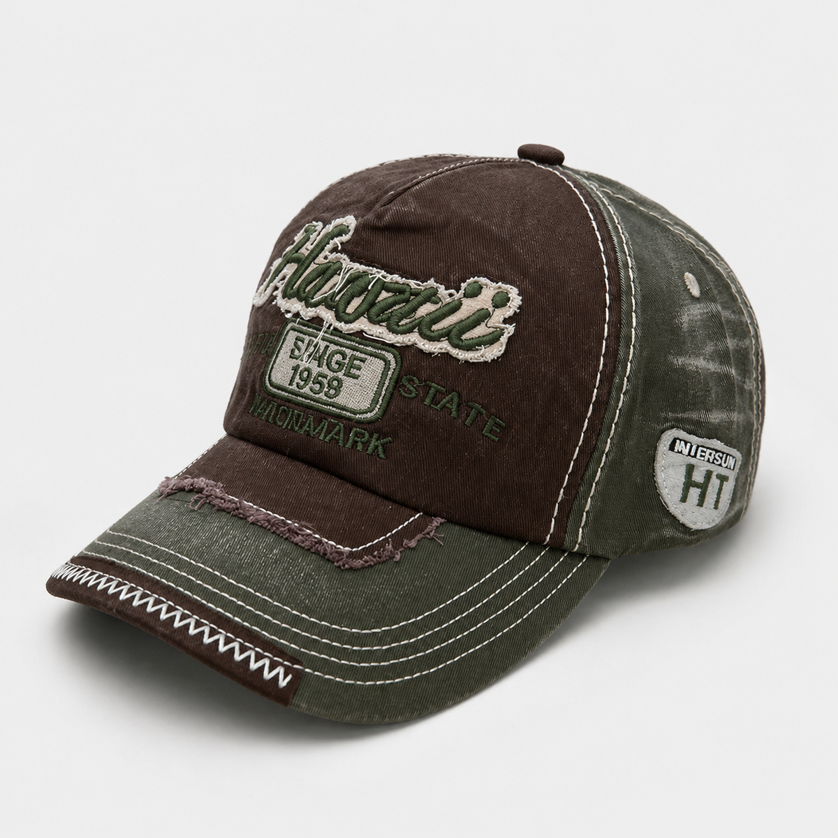 Casquette Baseball Vintage Bicolore Brodée