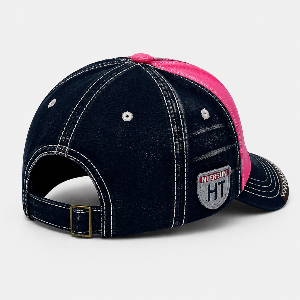 Casquette Baseball Vintage Rose Brodée