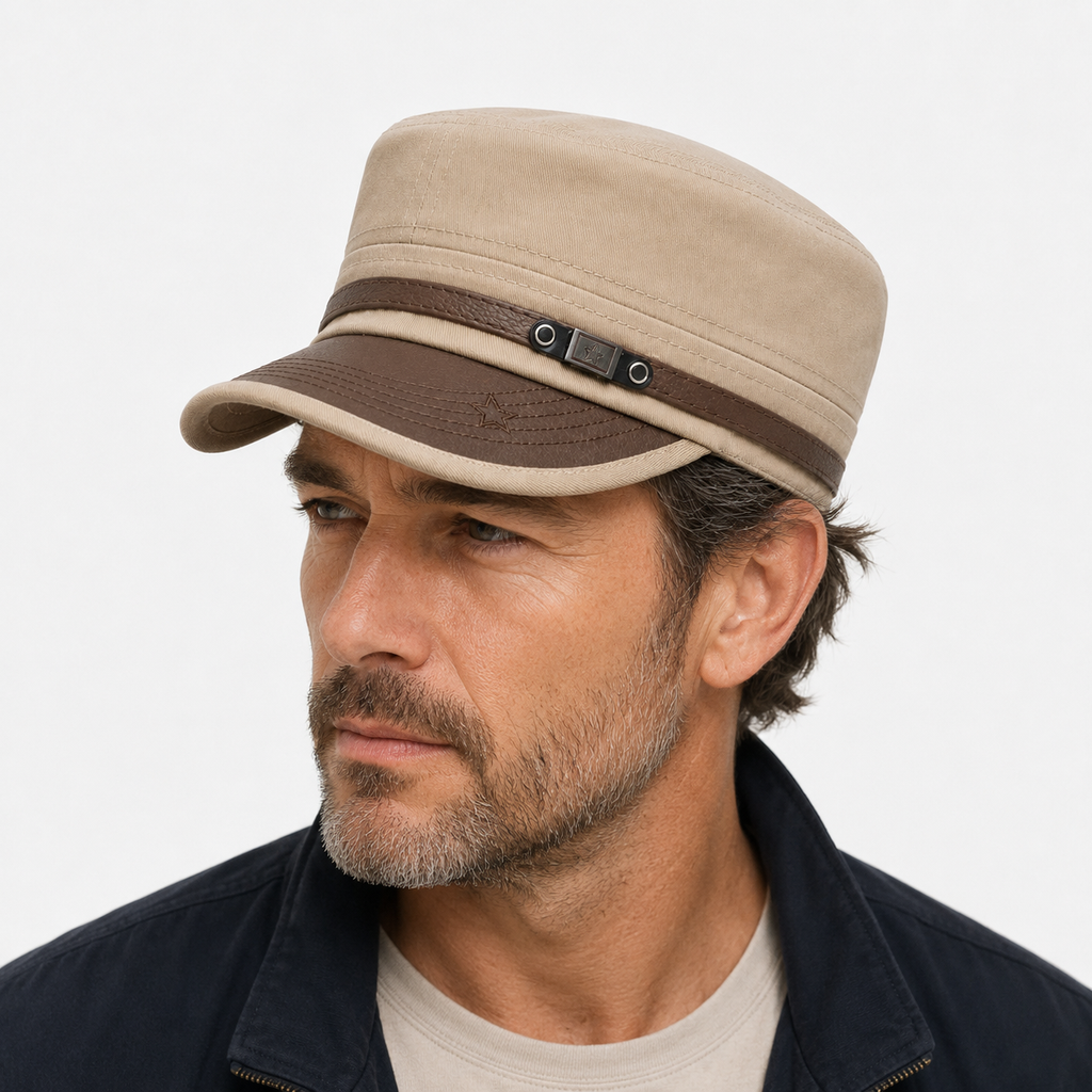 Casquette Militaire Beige Style Vintage