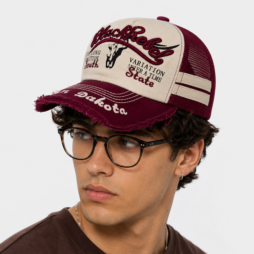 Casquette Trucker Black Rebel Bordeaux