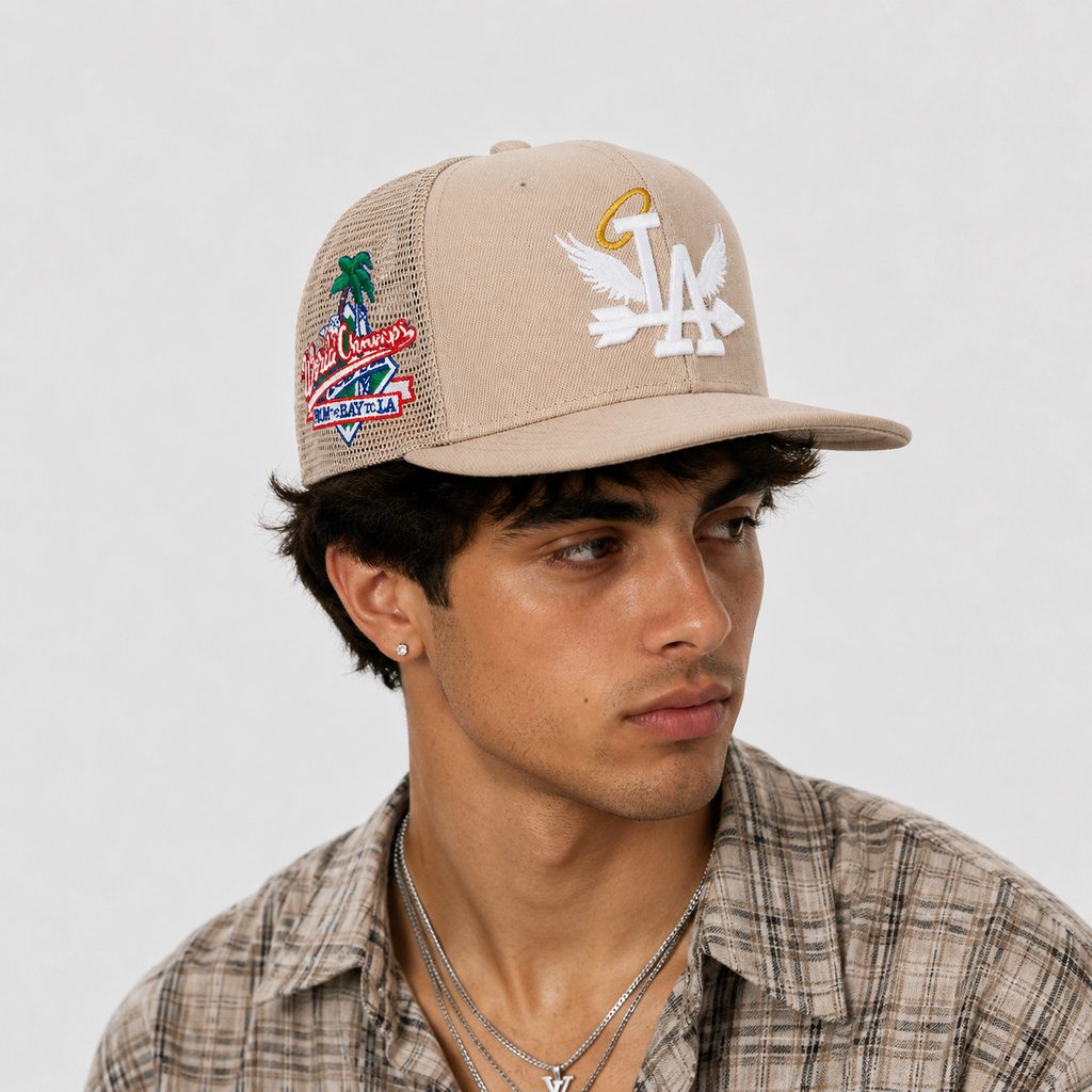 Casquette Snapback LA Beige Homme & Femme