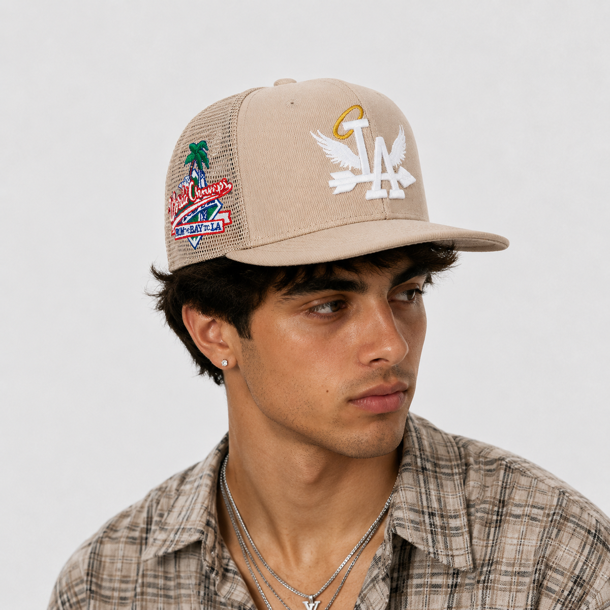 Casquette Snapback LA Beige Homme & Femme