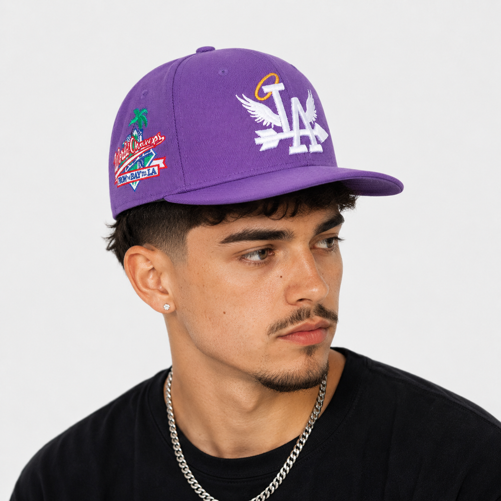 Casquette Snapback LA Violette – Style Hip-Hop Tendance