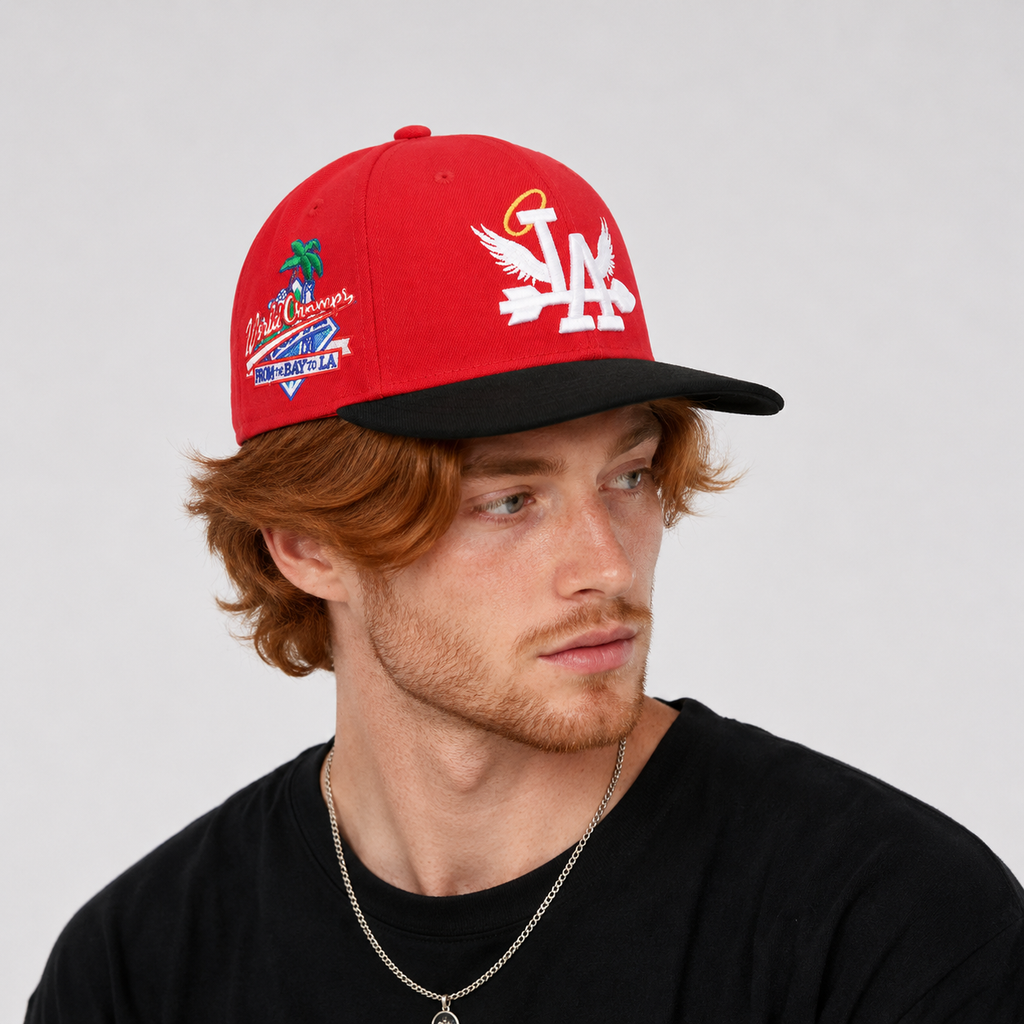Casquette Snapback Rouge et Noire LA – Style Streetwear