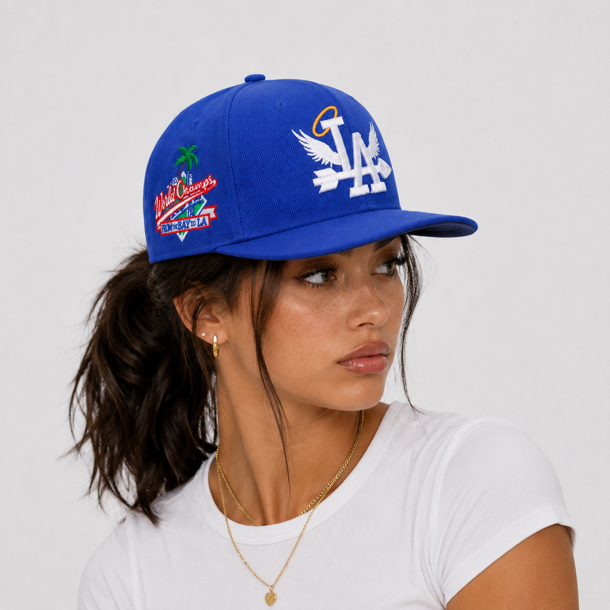 Casquette Snapback LA Bleu Royal – Broderie Premium