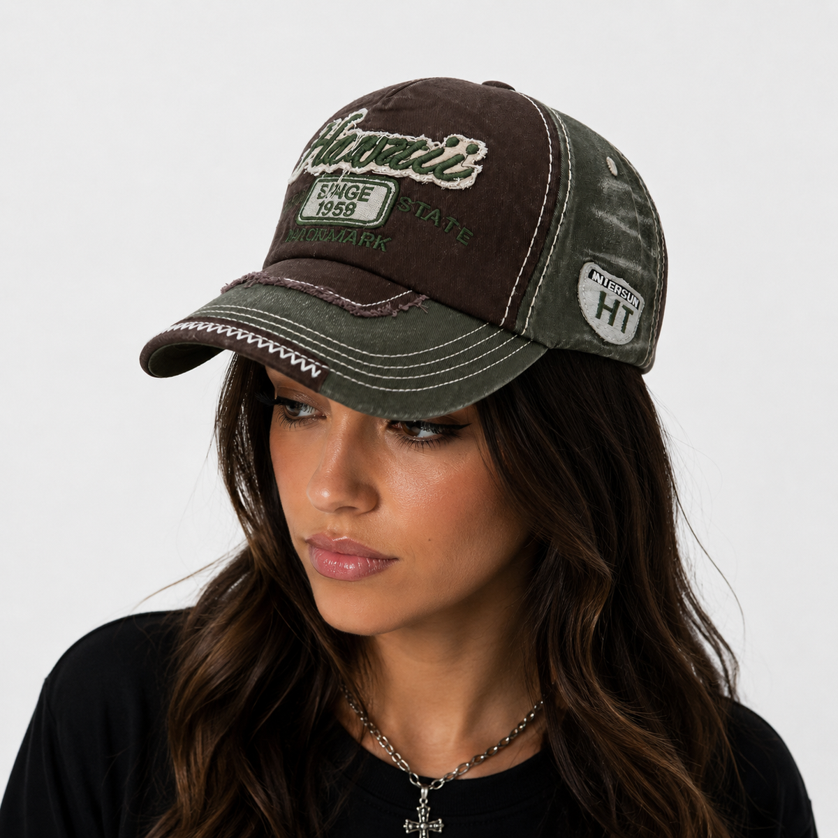 Casquette Baseball Vintage Bicolore Brodée