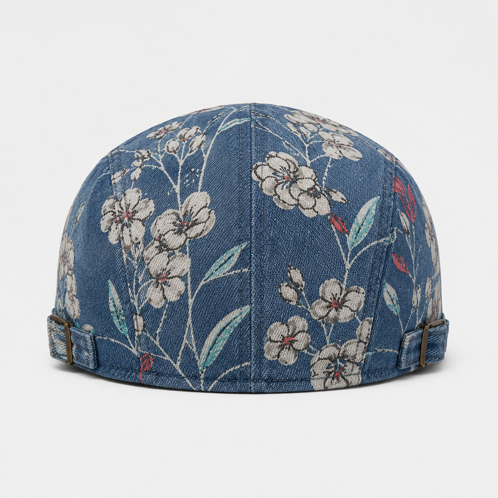 Béret Imprimé Fleuri En Coton