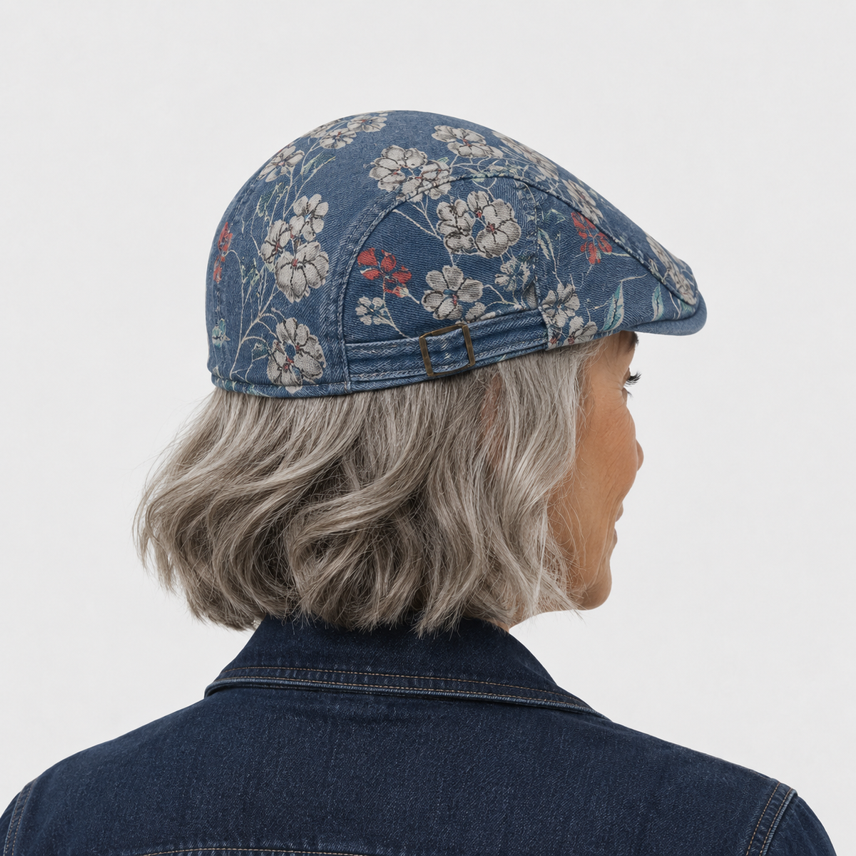Béret Imprimé Fleuri En Coton