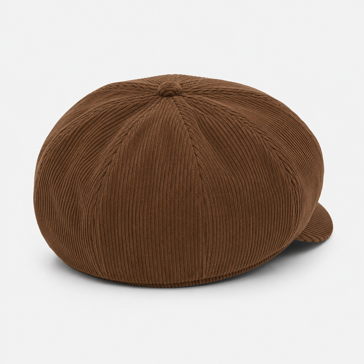 Béret Original En Velours Côtelé Marron