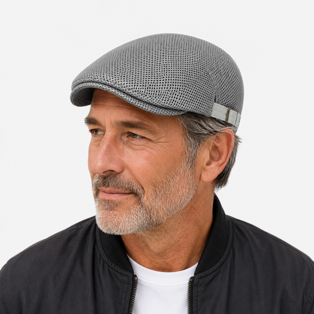 Béret Casquette Grise Aération