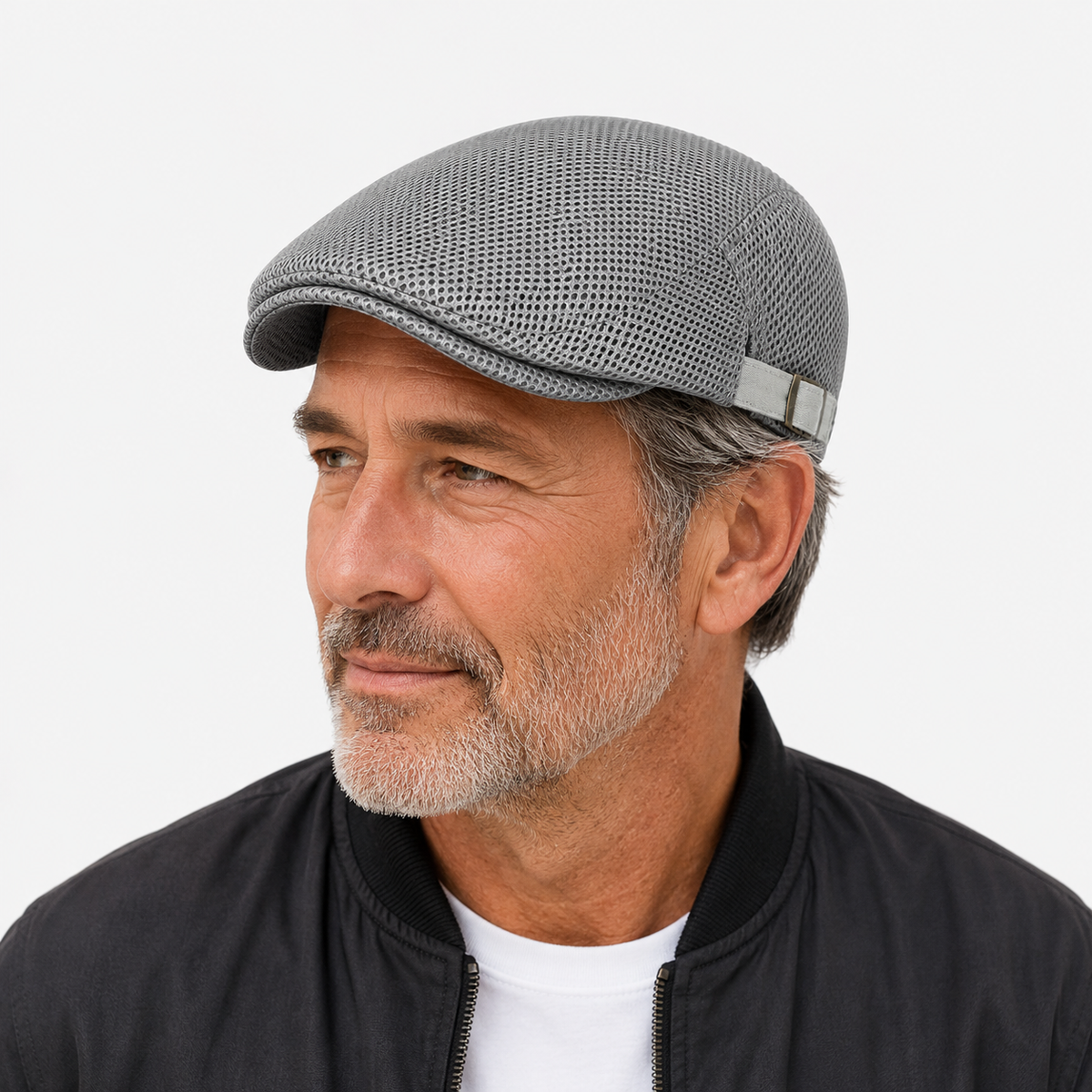 Béret Casquette Grise Aération
