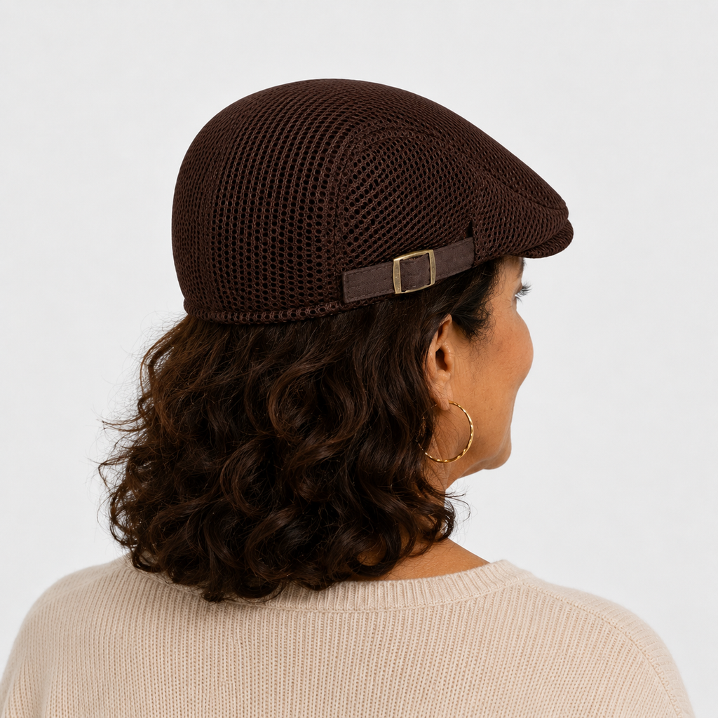 Béret Aération Marron en Maille