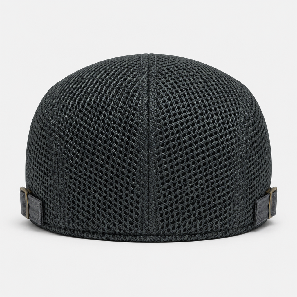 Béret En Maille Respirante Gris Foncé