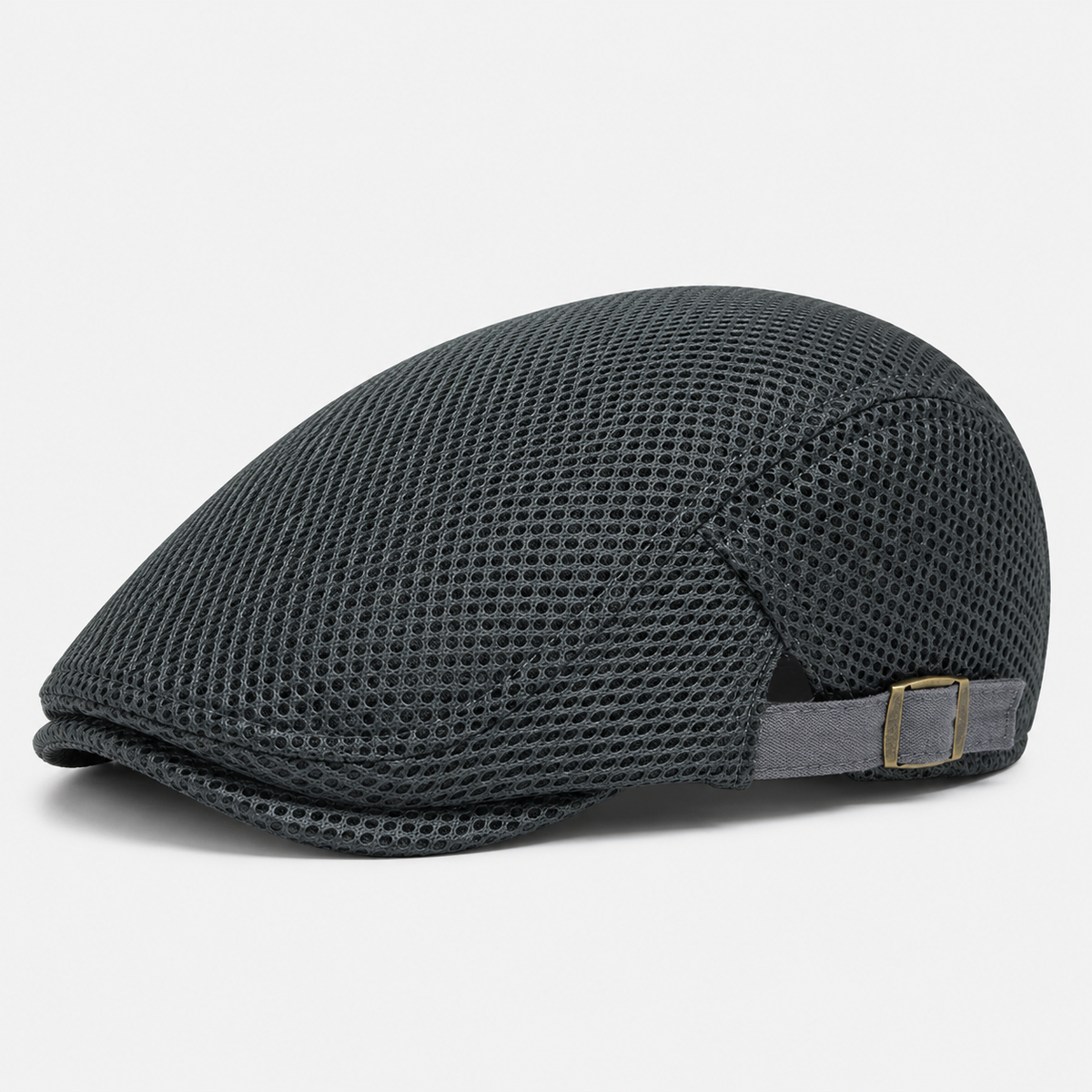 Béret En Maille Respirante Gris Foncé