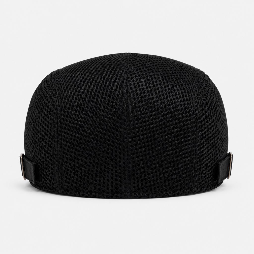 Béret Noir Unisexe En Maille Respirante
