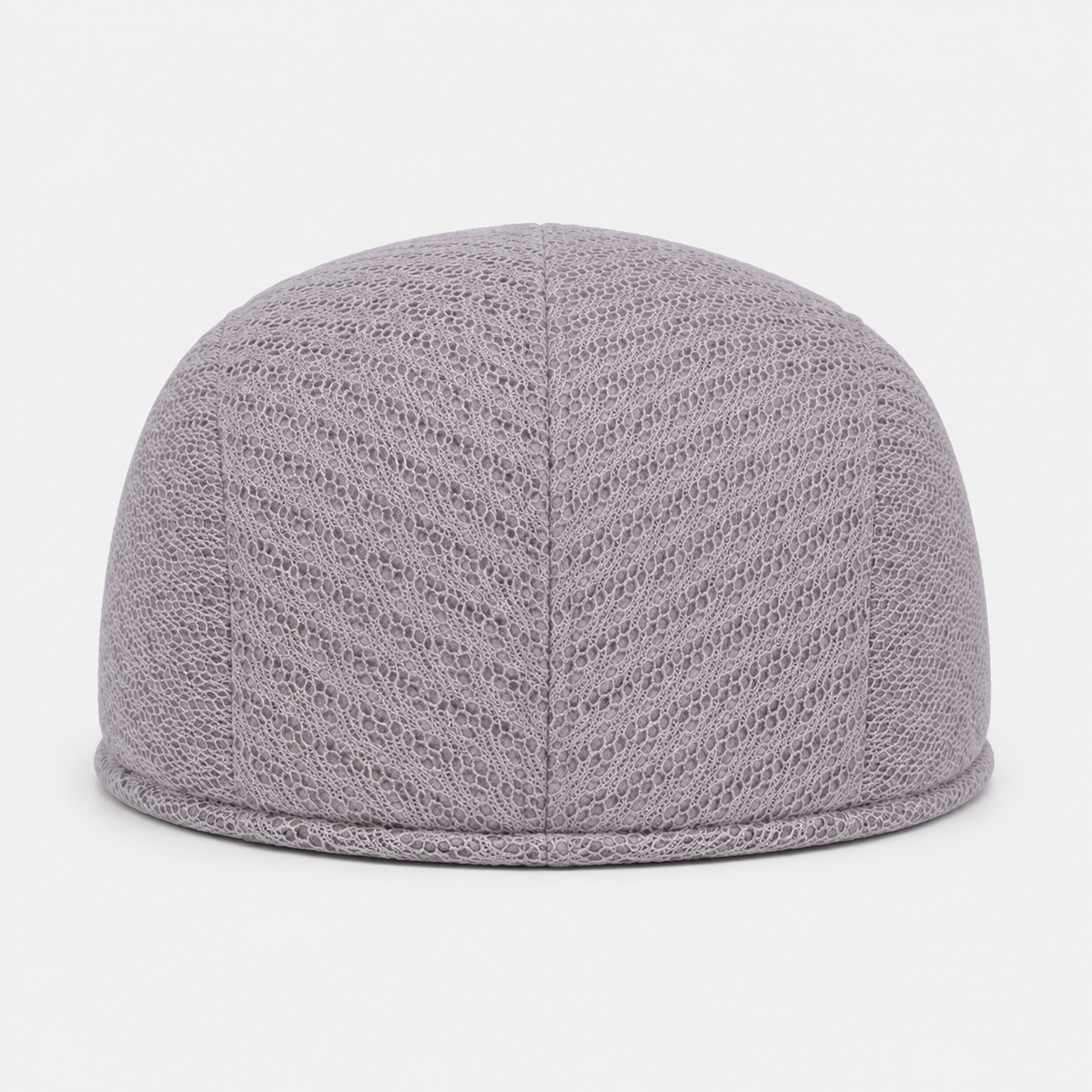 Béret Gris Clair Plate En Maille