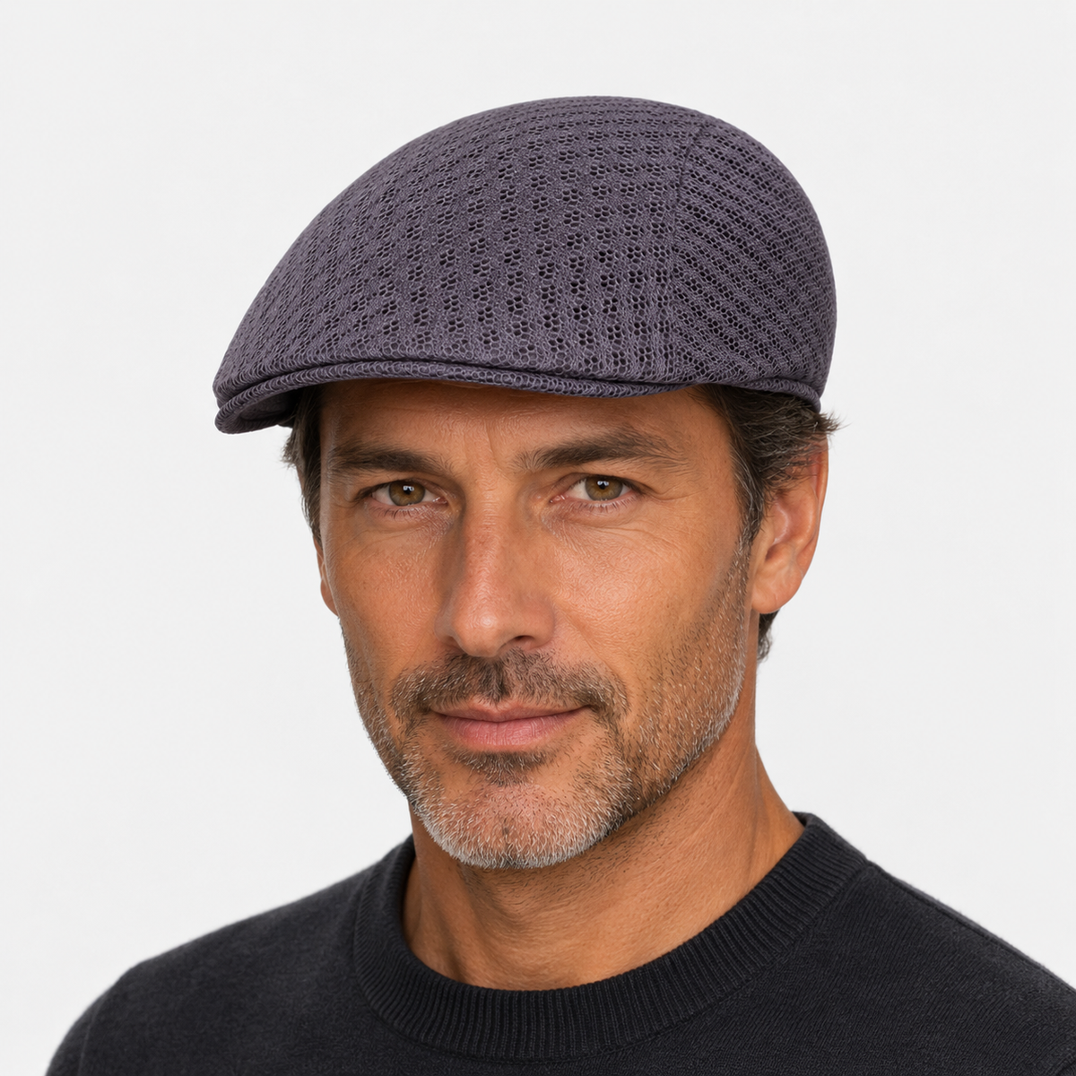 Béret Casquette Gris Foncé en Maille