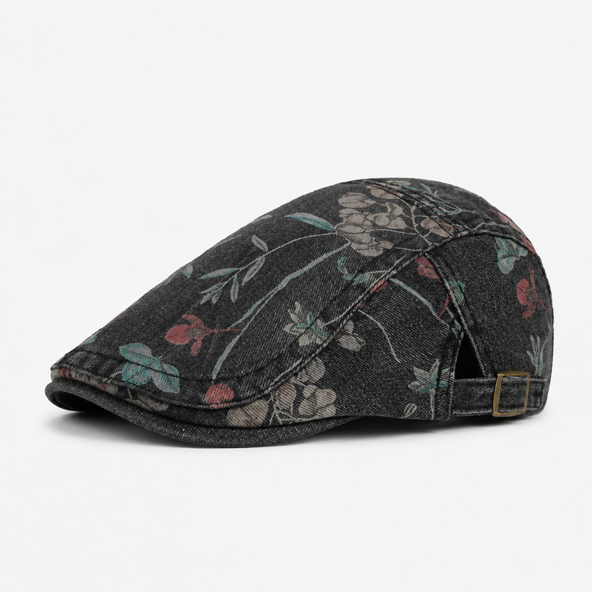 Béret Casquette Floral Noir Printemps