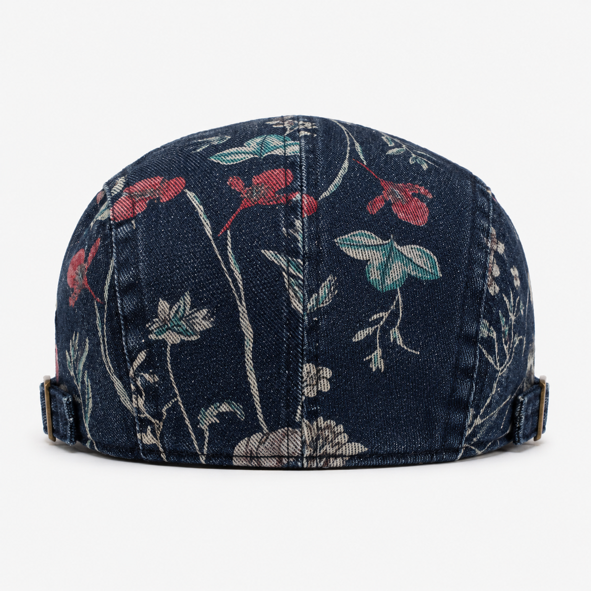 Béret Denim Bleu Vintage Floral été