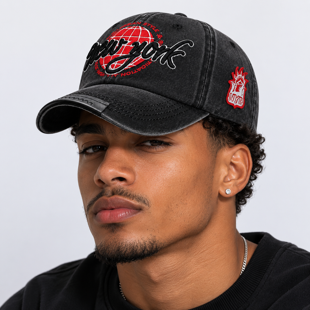 Casquette Vintage Y2K New-York Rouge & Noir