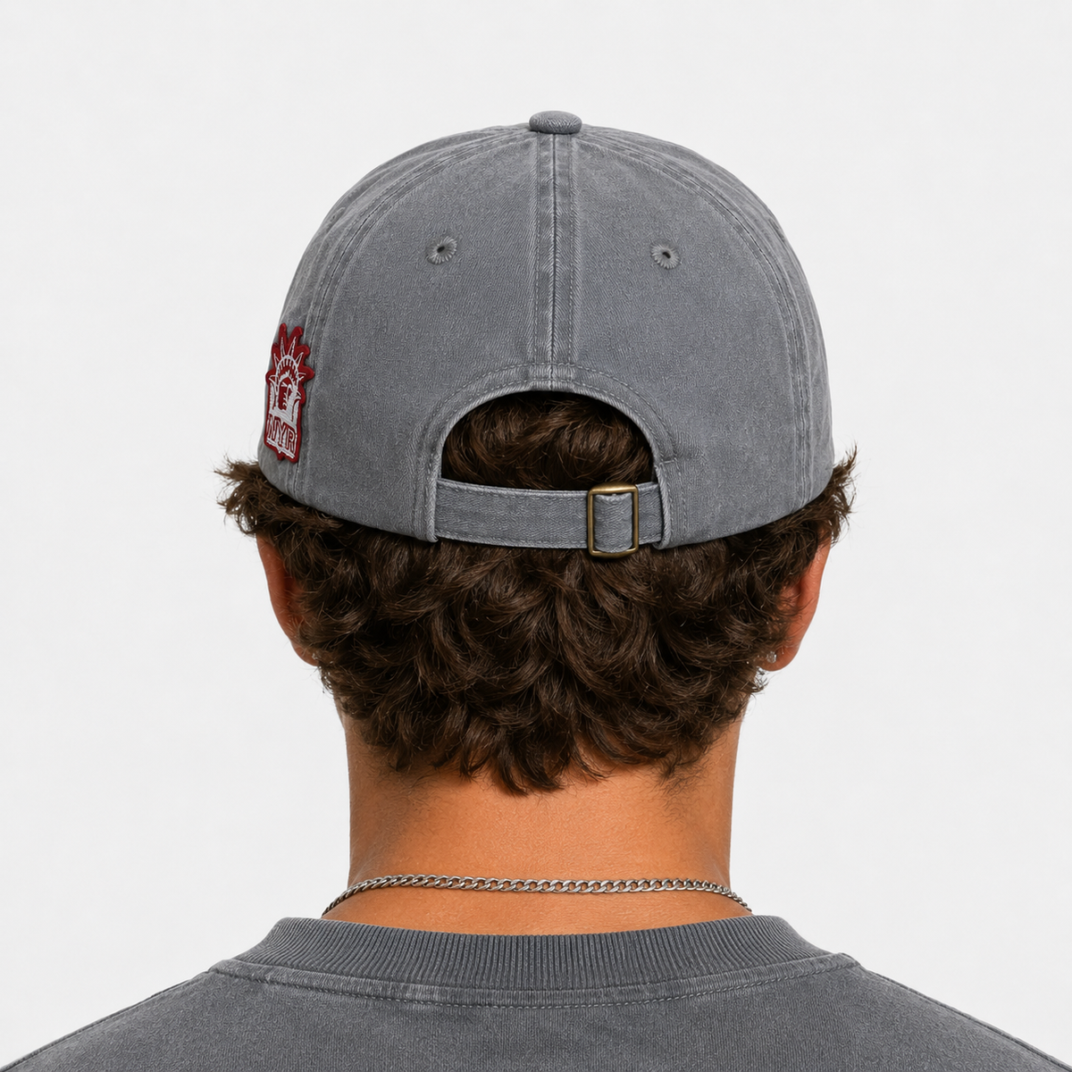 Casquette New-York Grise en coton Y2K