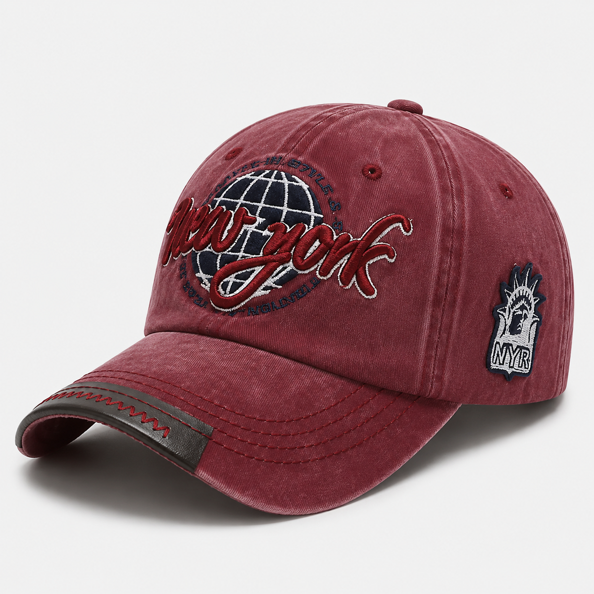 Casquette Cotton Délavé Baseball Rouge