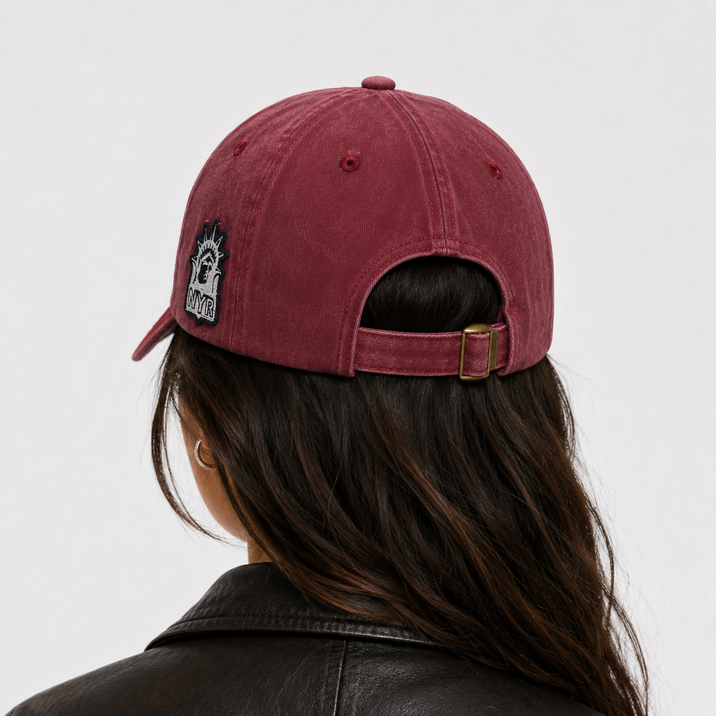 Casquette Cotton Délavé Baseball Rouge