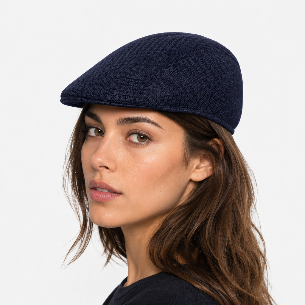 Béret Casquette Bleu Marine en Coton