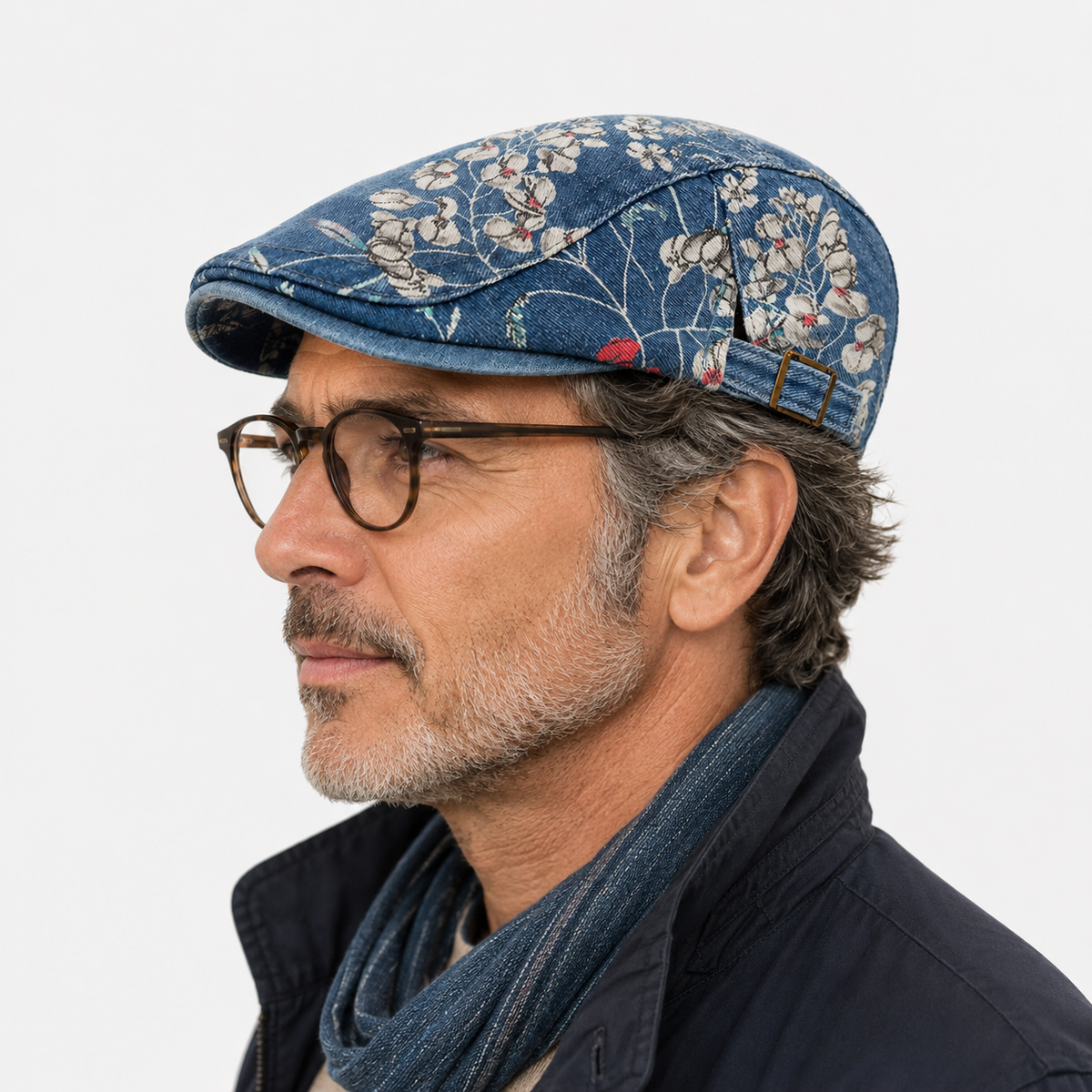 Béret Imprimé Fleuri En Coton