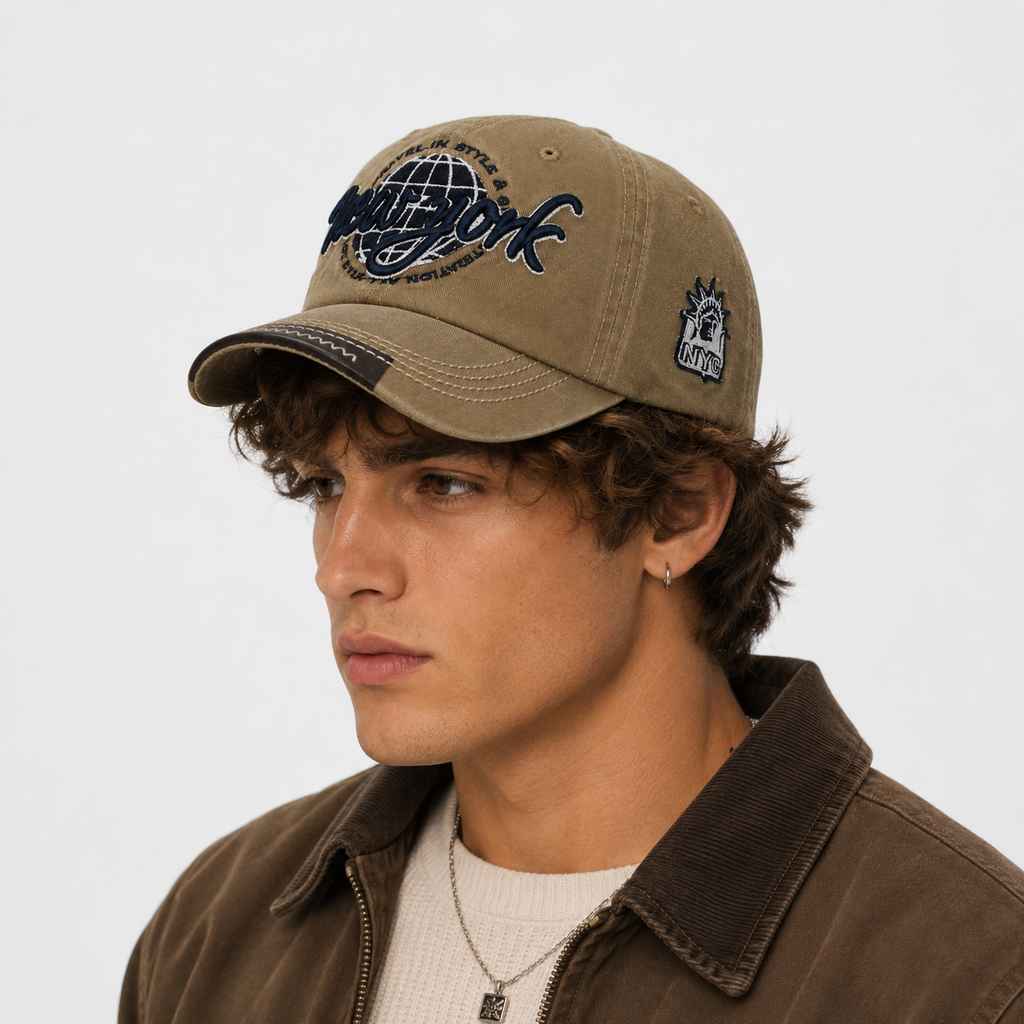 Baseball Casquette Coton Délavé Broderie New York