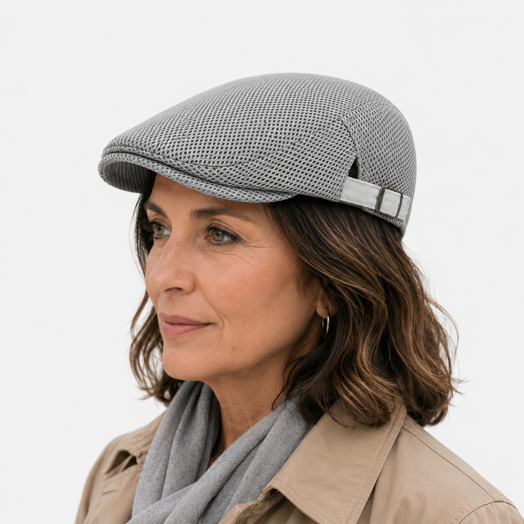 Béret Casquette Grise Aération