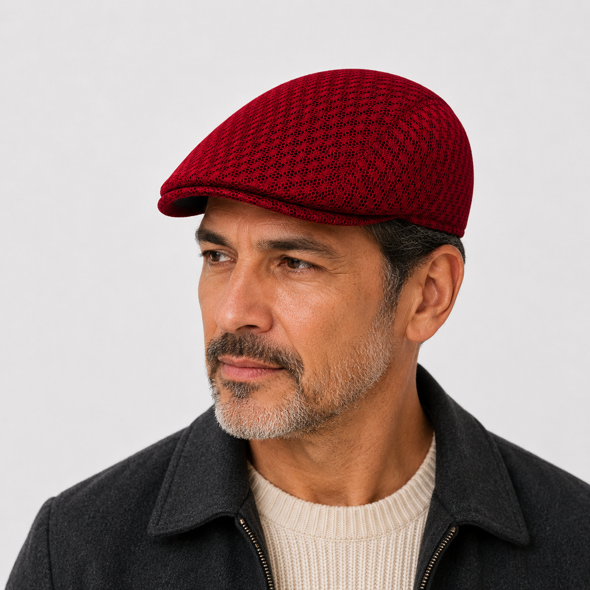 Béret Français Rouge été en Maille