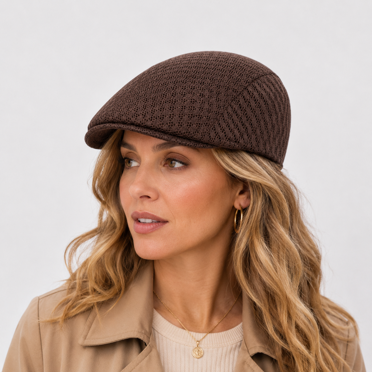 Béret Marron été En Maille