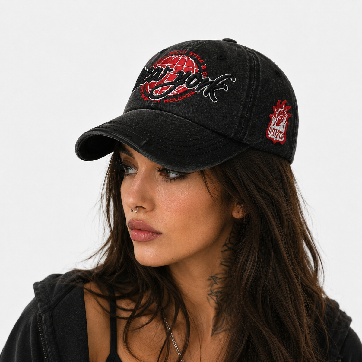 Casquette Vintage Y2K New-York Rouge & Noir