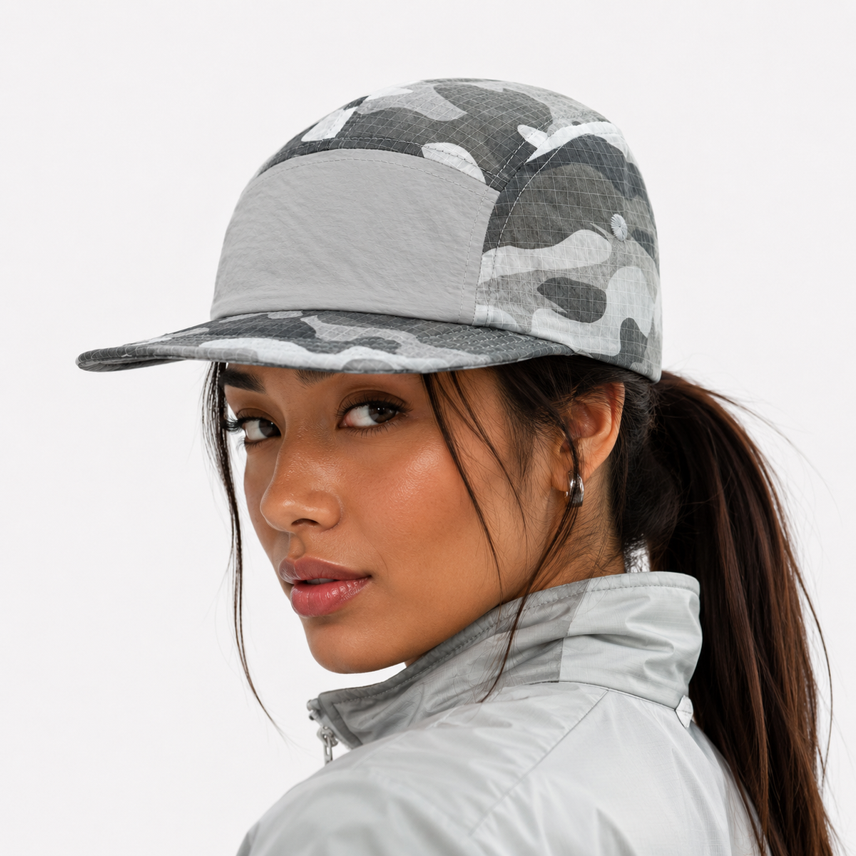Couvre-Chef Camouflage Gris En Polyester
