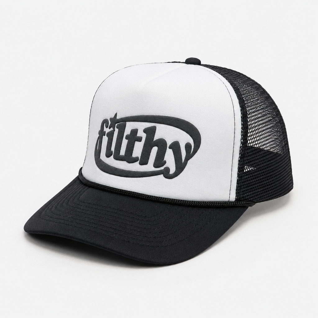 Couvre-Chef Trucker Noir Et Blanc