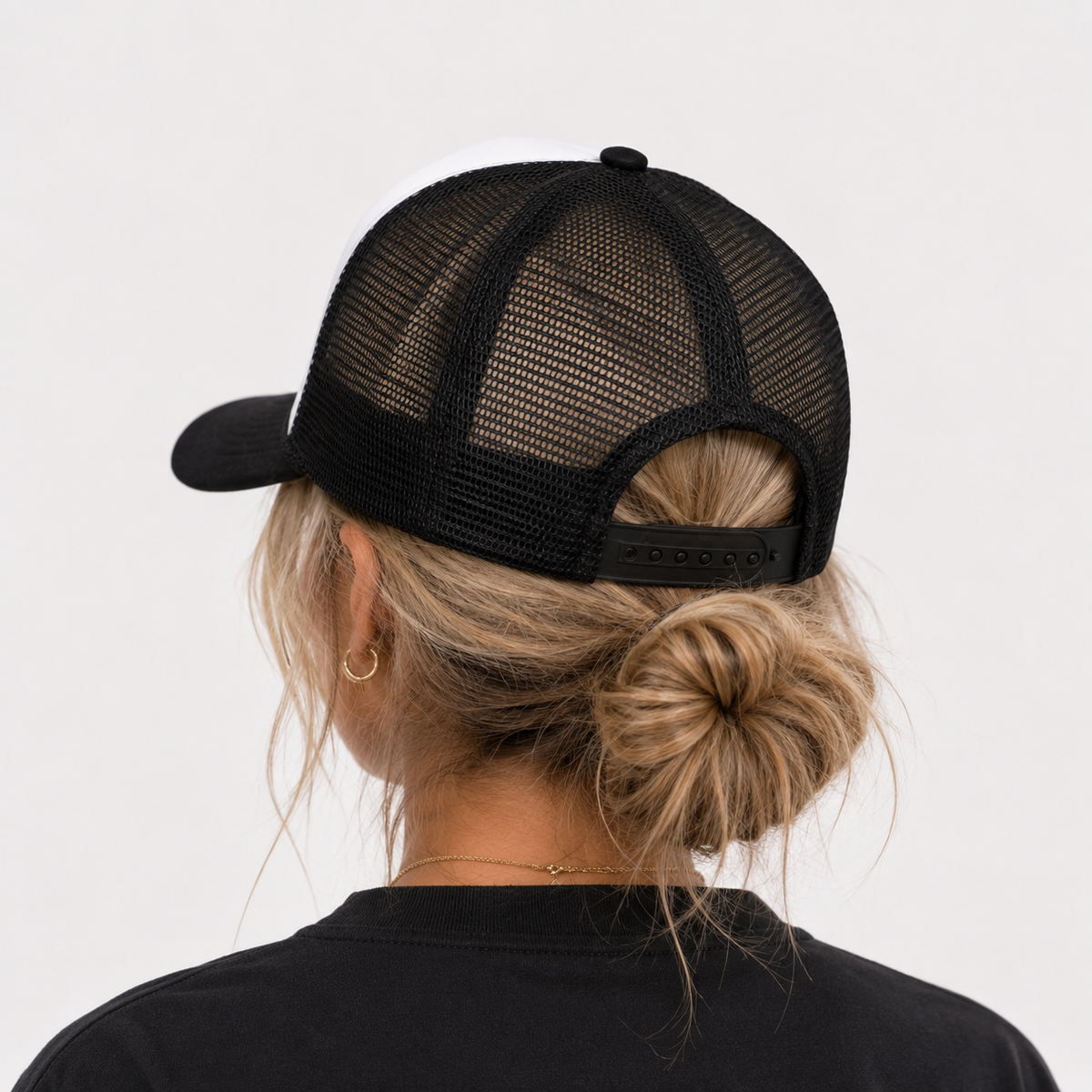 Couvre-Chef Trucker Noir Et Blanc