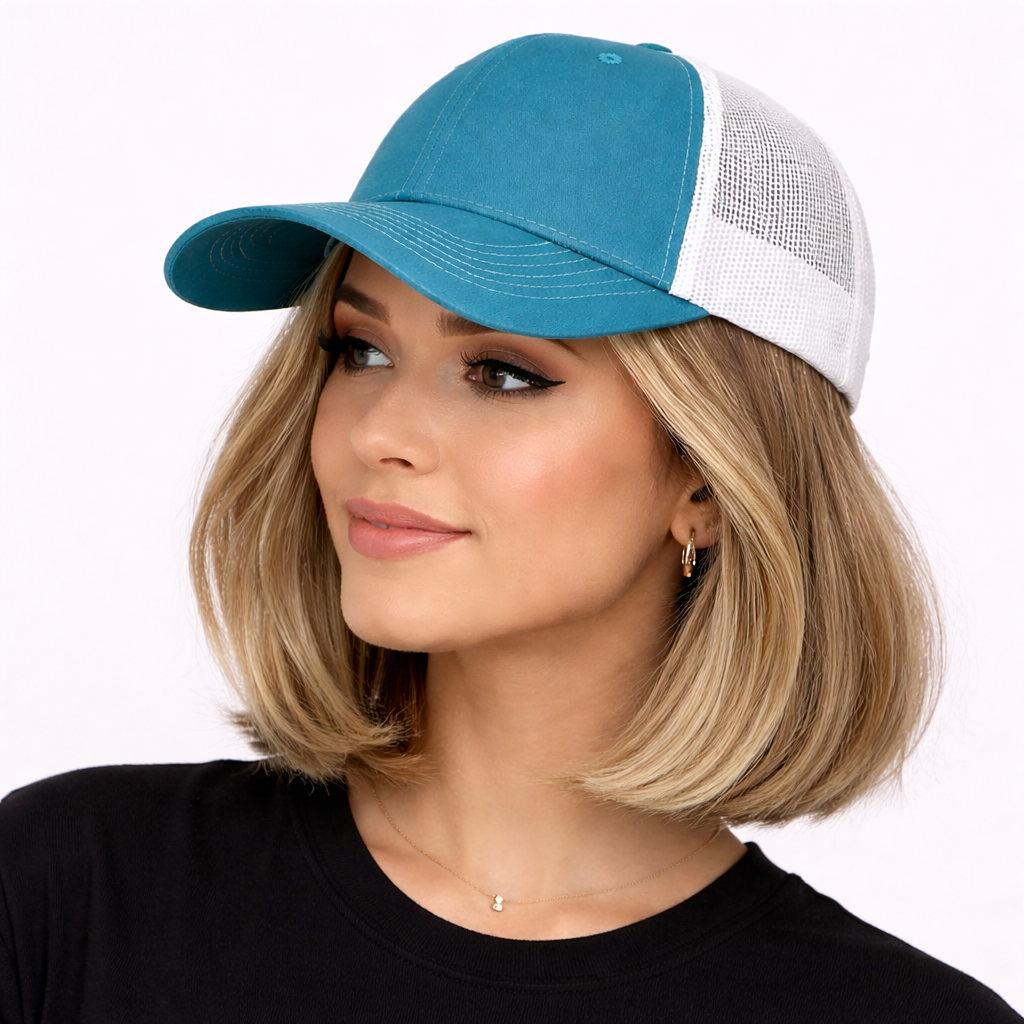 Casquette Cyan & Blanc