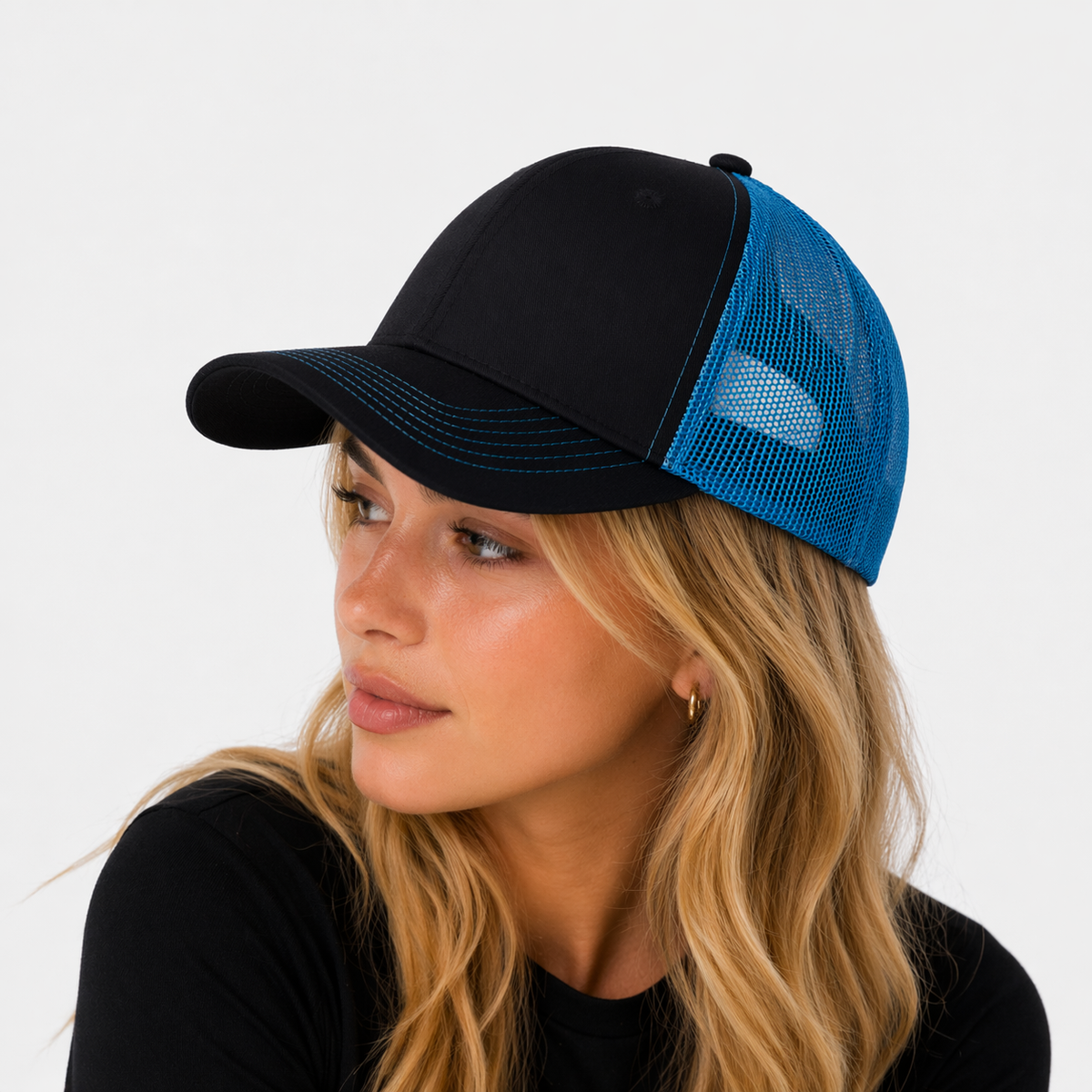 Casquette Bleu marine & Bleu cyan
